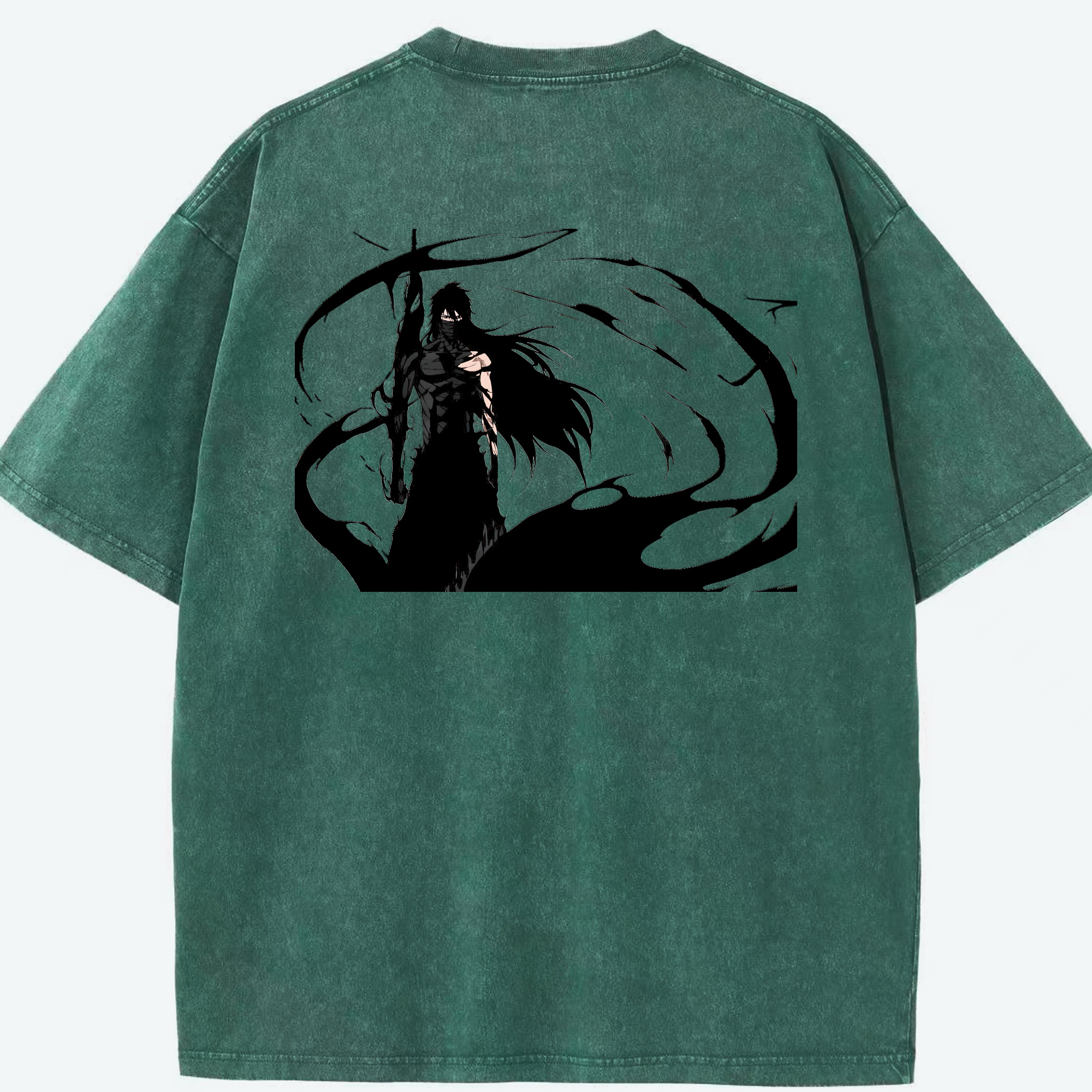 （画像用） ブリーチ 黒崎一護（くろさき いちご）BLEACH Kurosaki Ichigo 綿100% ヴィンテージ風 半袖Tシャツ（背面プリント）